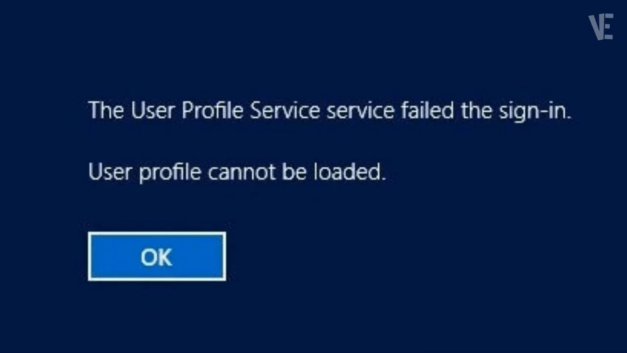 How To Fix The User Profile Service Failed the Signin