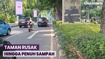 Taman Sekitar GBK Rusak hingga Penuh Sampah setelah Kampanye Akbar Prabowo-Gibran