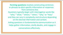 Forming Questions 1:“WHO” and “WHAT” | (Beginning Level)