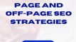 A Comprehensive Guide to improve the organic search visibility of a website through on-page and off-page SEO strategies