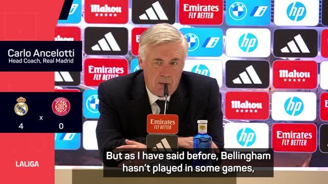 Ancelotti confident Real Madrid can perform without Bellingham