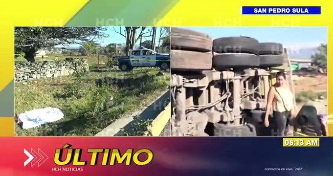 Terrible colisión entre dos rastras en Naco, Santa Bárbara deja una persona gravemente herida