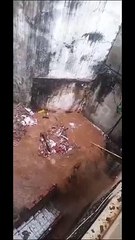 Forte chuva provoca desabamento no Tororó