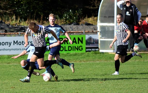 Tomos Roberts goal for Bow Street in 5-1 win against Penycae