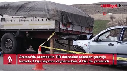 Ankara'da feci kaza! 2 kişi hayatını kaybetti