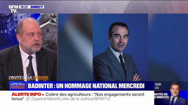 Hommage à Robert Badinter: C'est une symbolique très, très forte de faire cela Place Vendôme , affirme Éric Dupond-Moretti