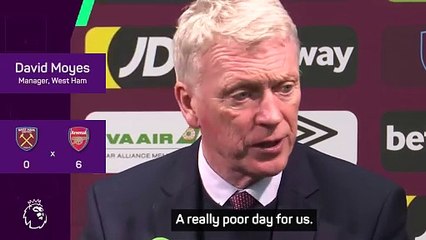 'A terrible day' - Moyes on West Ham's 6-0 thrashing