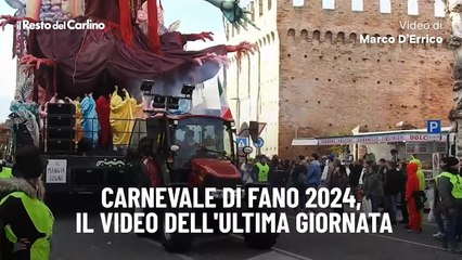 Carnevale di Fano 2024, il video dell'ultima giornata