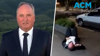 ‘I’m on a prescription drug’: Barnaby Joyce explains Canberra footpath incident