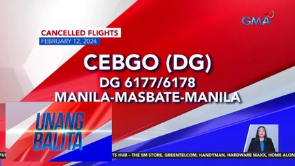 Cancelled flights dahil sa masamang panahon, alamin! | UB