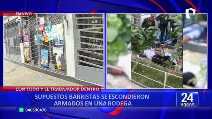 Supuestos barristas se escondieron en una tienda de Santa Beatriz sembrando el terror