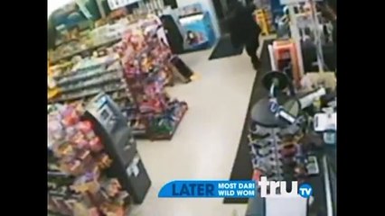 Most Shocking Lawless Laddies 4 -  two female bandits open fire on a store clerk