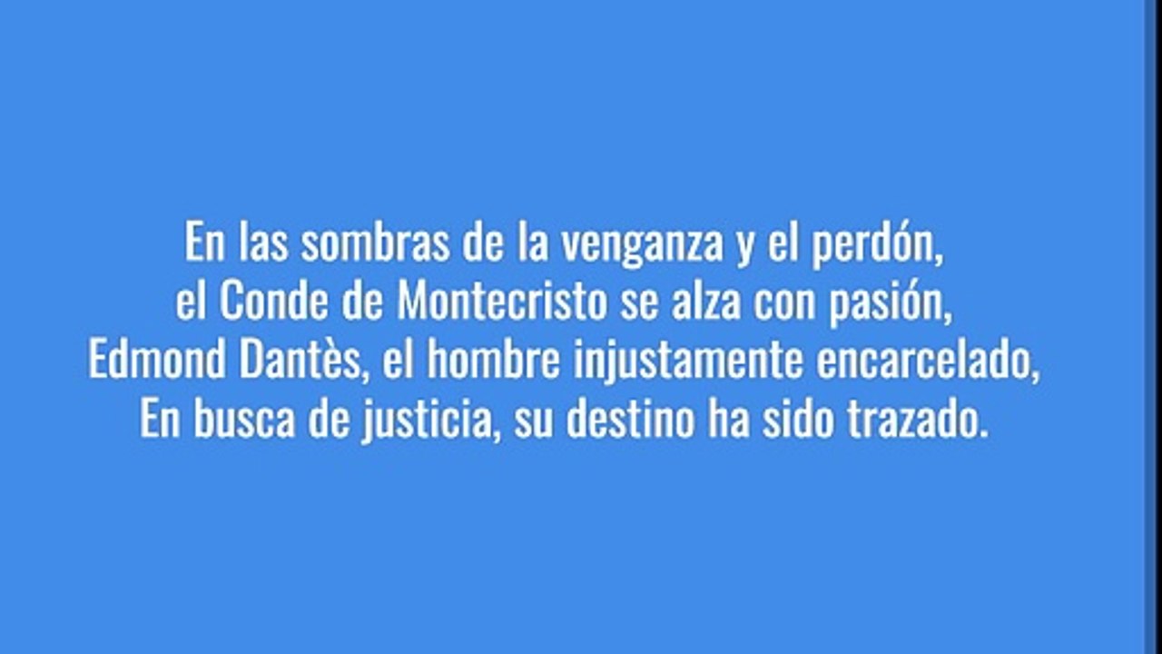 Poema Inspirado en El Conde de Montecristo