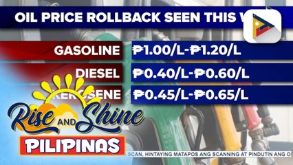 Oil price rollback, nakaamba ngayong linggo