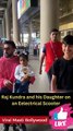 Shilpa Shetty & Raj Kundra Spotted with Daughter and Son at Airport Viral Masti Bollywood