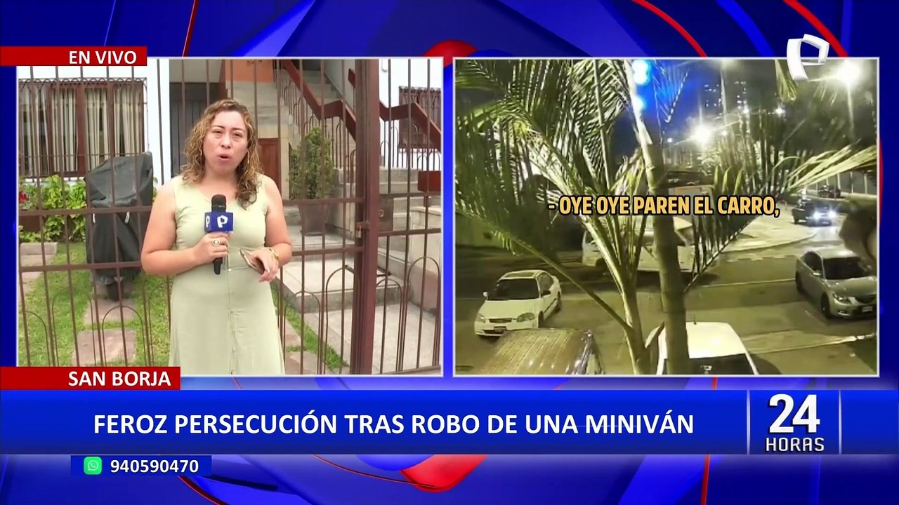 Robo de una miniván termina con un feroz persecución por las calles de San Borja