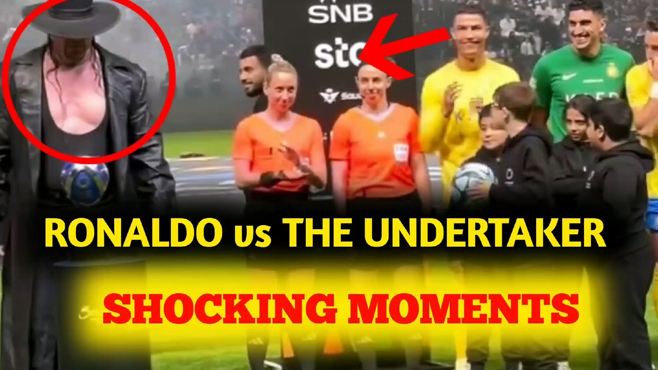 Undertaker the moment he entered the stadium in a historic event in the final of the Riyadh Season Cup, the full shot