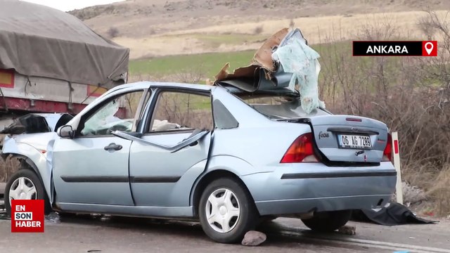 Ankara'da cenaze dönüşü kaza: 2 ölü 4 yaralı