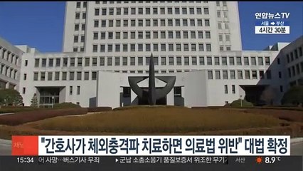 "간호사가 체외충격파 치료하면 의료법 위반" 대법서 확정