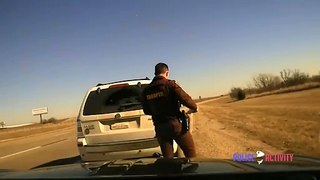 Wild Dashcam Video Shows Oklahoma Trooper Thrown From Side of Highway Crash