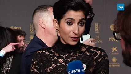 La Casa De Papel'in Nairobi'sinden Goya 2024 Film Festivali ödül töreninde Gazze'de ateşkes çağrısı