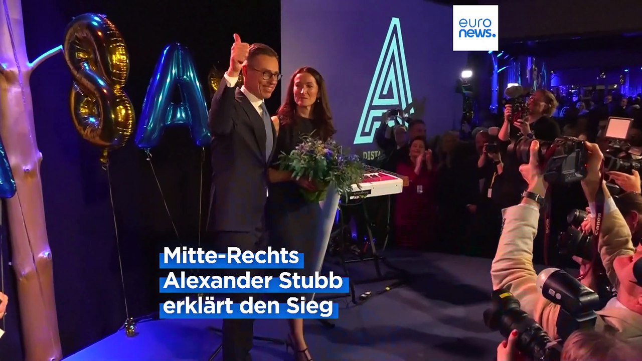 Mitte-Rechts-Kandidat Alexander Stubb gewinnt Präsidentenwahl in Finnland