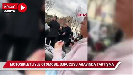 Tải video: Fatih'te motosikletliyle otomobil sürücüsü arasında tartışma kamerada