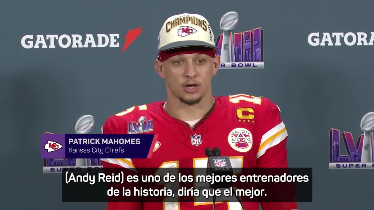 Mahomes: "Soy quien soy por Andy Reid, el mejor entrenador de la historia"