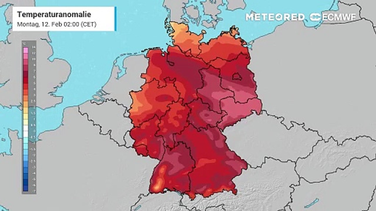Wärme wie Ende März oder Anfang April! Mit Winterwetter haben die aktuellen Temperaturen nichts zu tun!