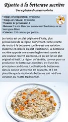 Risotto à la betterave sucrière