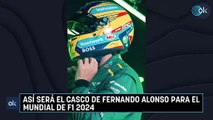 Así será el casco de Fernando Alonso para el Mundial de F1 2024