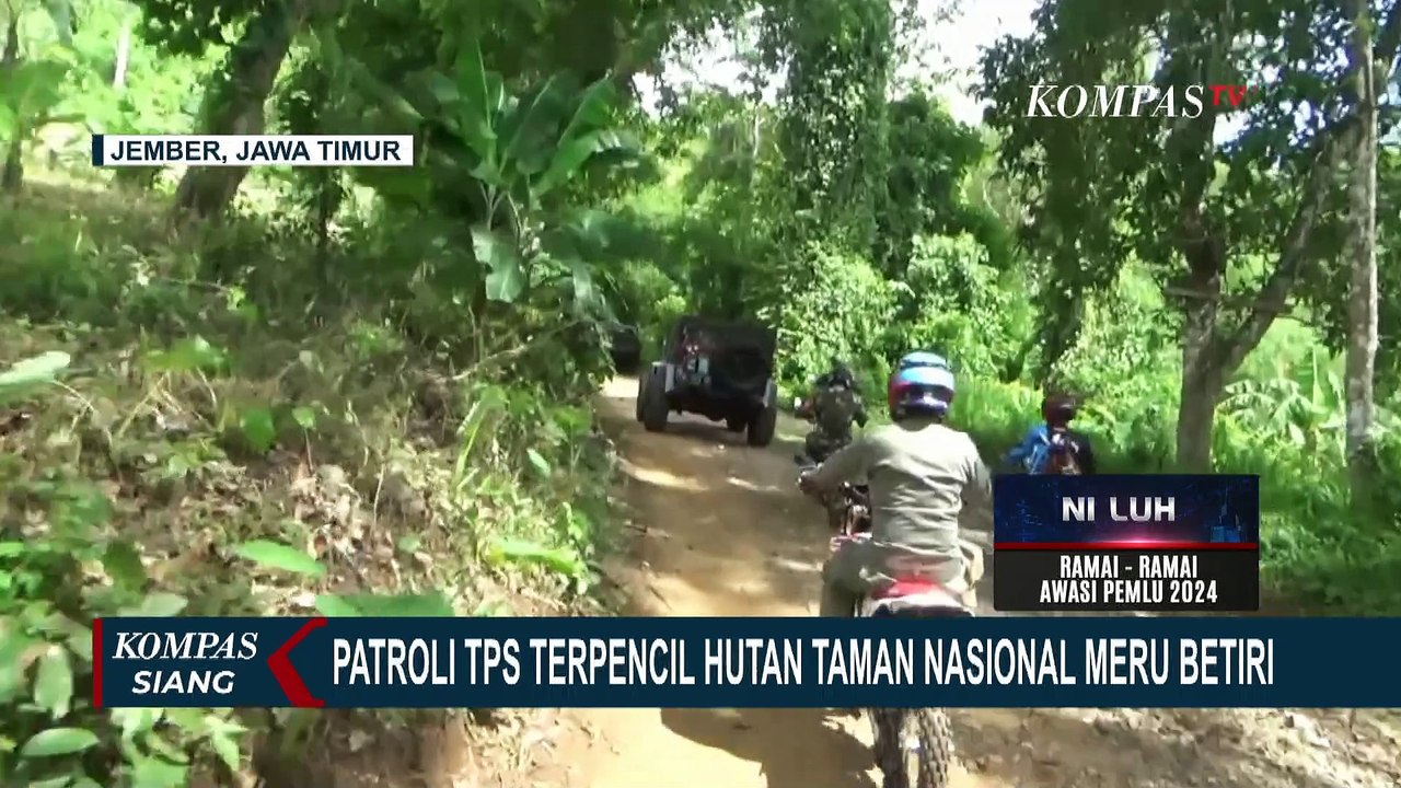 Jelang Pemungutan Suara, Polisi Patroli ke TPS Terpencil di Hutan Taman Nasional Meru Betiri