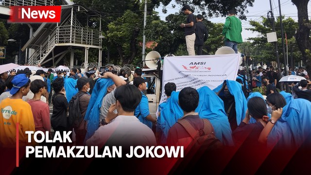Ormas dan Mahasiswa Gelar Demonstrasi di Patung Kuda Monas, Tolak Pemakzulan Jokowi