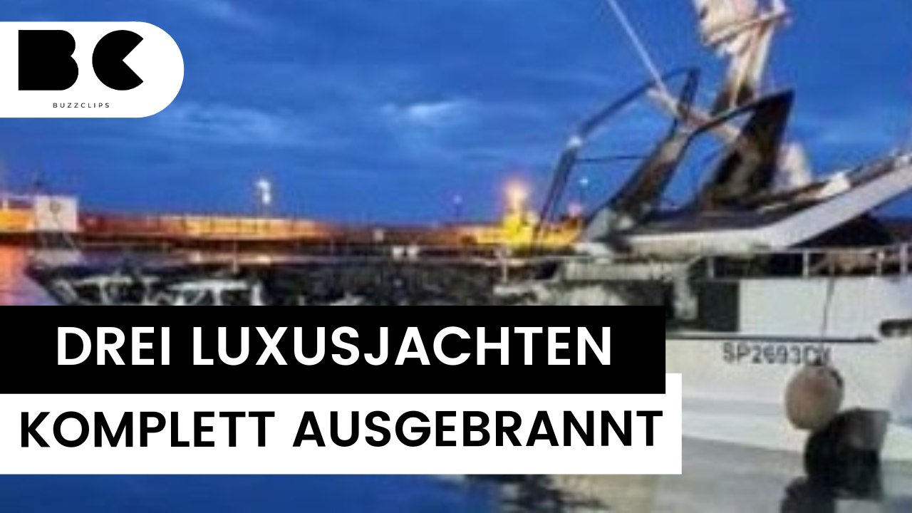 3 luxusjachten brennen komplett aus!