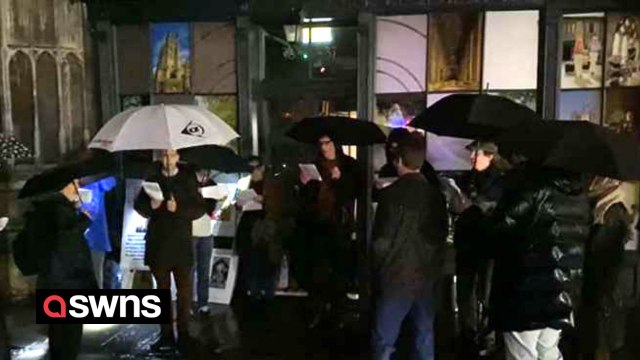 Christian protestors gathered outside Canterbury Cathedral to call for an end to a silent disco being held there to raise funds