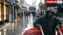 Edirne'de şiddetli yağış etkili oldu