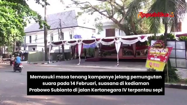 Masa Tenang Kampanye, Rumah Prabowo Subianto Sepi