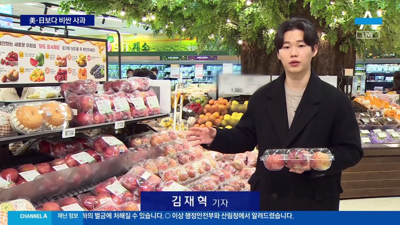 1개 5천 원…美·日보다 비싼 한국 사과