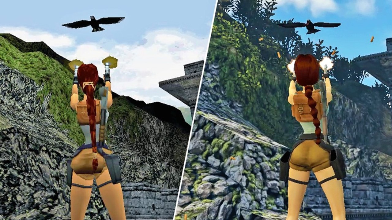 Tomb Raider 2 Remastered: Wir wechseln zwischen alter und neuer Grafik