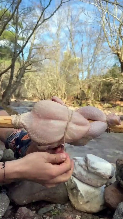 Doğada Kızarmış Tüm Tavuk  _ Roasted Whole Chicken in Nature