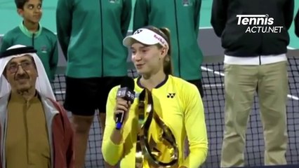 WTA - Abu Dhabi 2024 - Elena Rybakina, 24 ans et déjà un 7e titre en carrière !