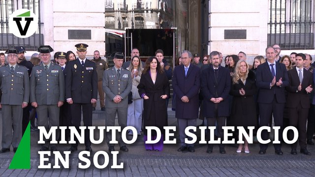 Gritos de Marlaska dimisión en el minuto de silencio en Sol por los guardias civiles muertos en Barbate