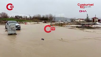 Çanakkale'de sağanak: Kepez Çayı taştı