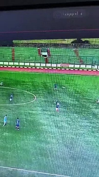 Lightning struck a football player during a football match in Indonesia