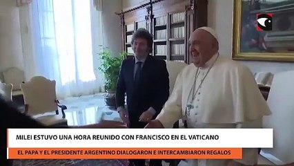 Milei estuvo una hora reunido con Francisco en el Vaticano