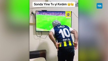 Fenerbahçe maçının sonucu bir taraftara pahalıya mâl oldu; maçı izlerken televizyonunu kırdı!