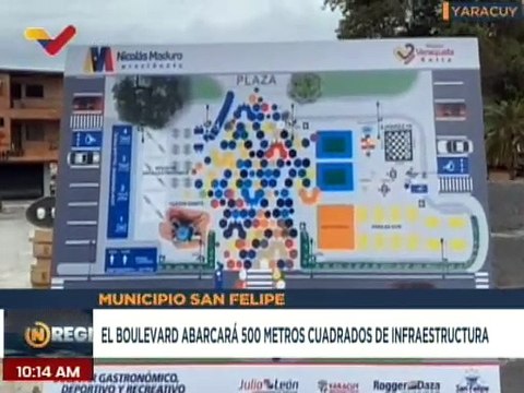 Avanza construcción de la II etapa del Boulevard de la Plaza Teófilo Domínguez en Yaracuy