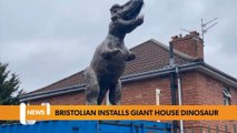 Bristol February 12 Headlines: Local man installs a giant dinosaur onto his family garage