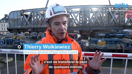 Ce pont de 840 tonnes a été démonté à Dieppe