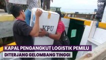 Detik-Detik Kapal Pengangkut Logistik Pemilu diterjang Gelombang Tinggi di Perairan Wakatobi